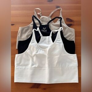 Women's sports bras - White, Black, Tan - NWOT